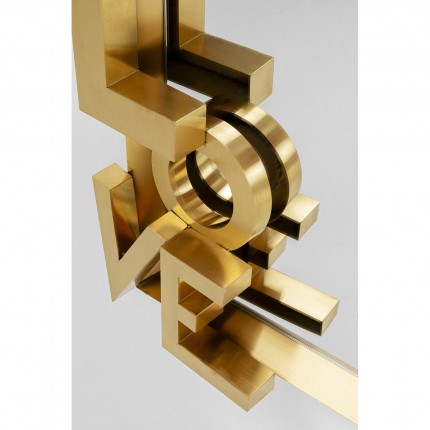 Miroir Love 3D 200x70cm doré Kare Design
