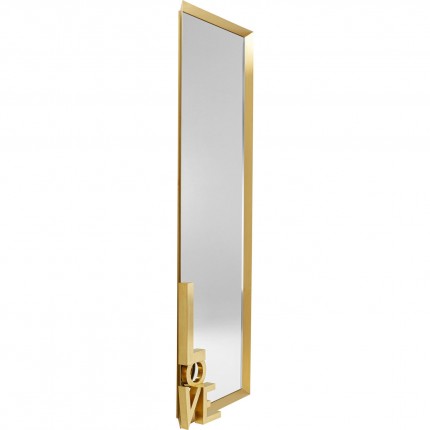 Miroir Love 3D 200x70cm doré Kare Design