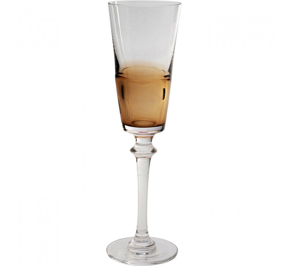 Champagne Glass Mimi amber (4/set) Kare Design Champagne Glass Mimi amber (4/set) Kare Design