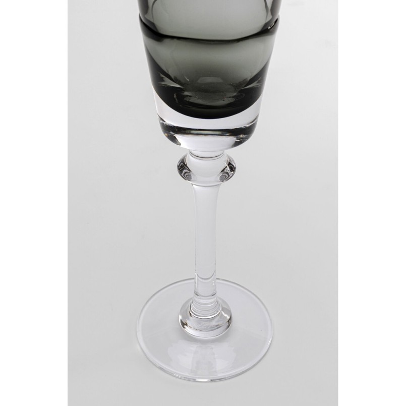 Flûte à champagne Mimi gris 24cm