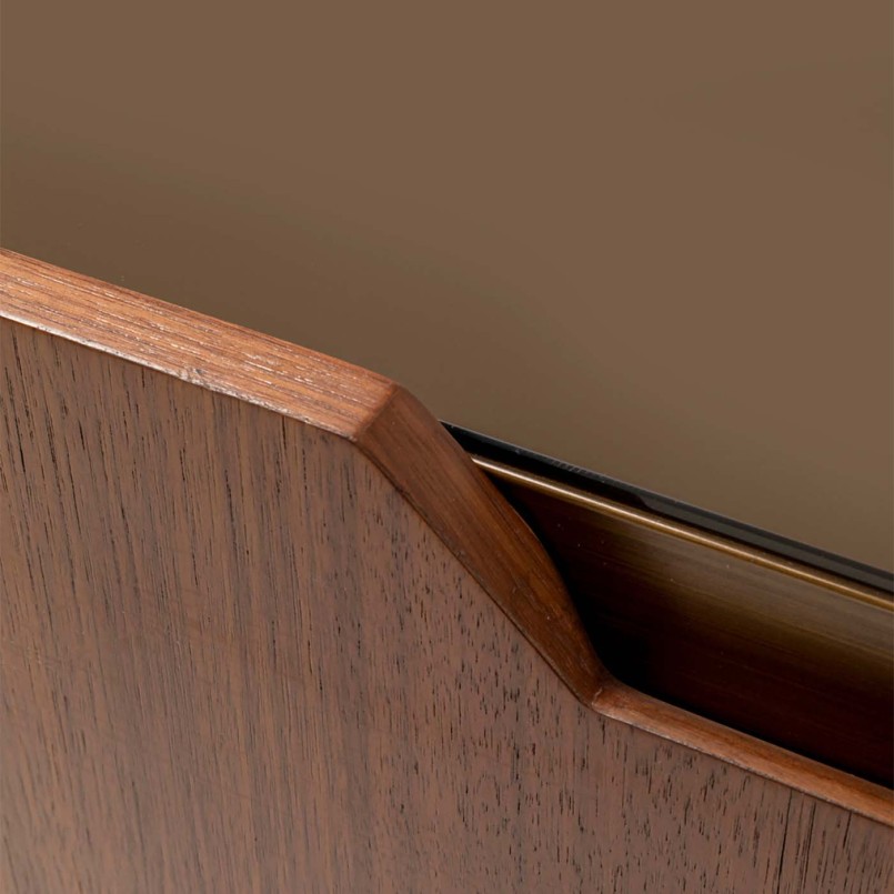 Buffet effet bois et verre teint - Giorgio - Kare Design