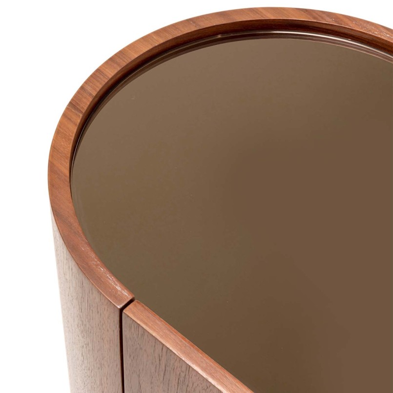 Meuble TV effet bois et verre - Giorgio - Kare Design
