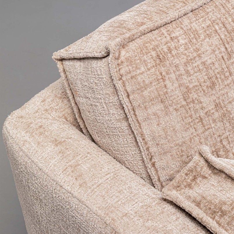 Canapé 2 places en tissu beige - Victor - Kare design