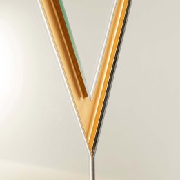 Miroir rond doré asymétrique - Double Vision - Kare Design
