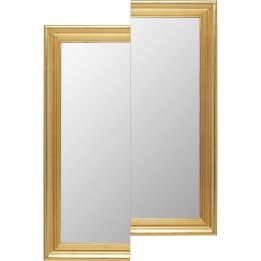 Asymmetrical gold mirror - Double Vision - Kare Design