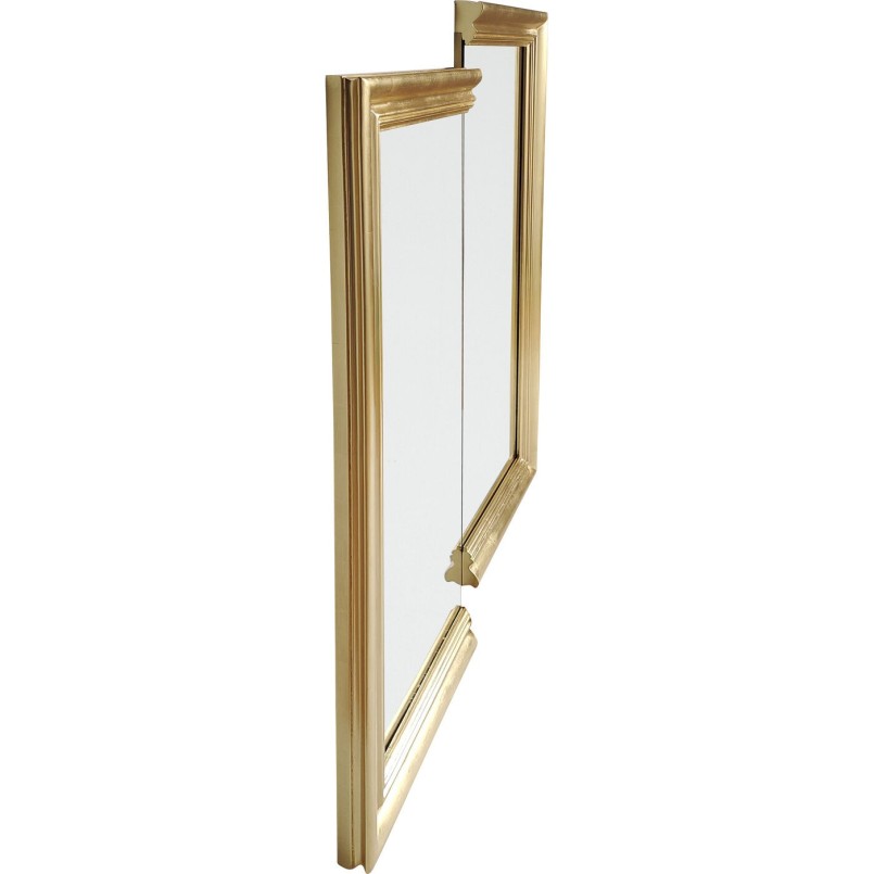 Asymmetrical gold mirror - Double Vision - Kare Design