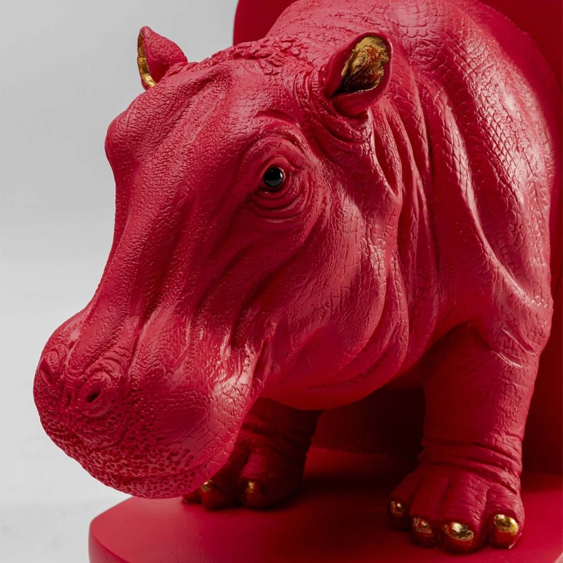 Serre-livres hippopotame rose - Kare Design