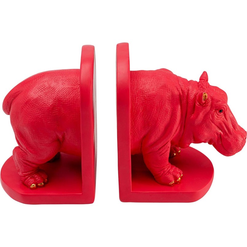 Serre-livres hippopotame rose - Kare Design