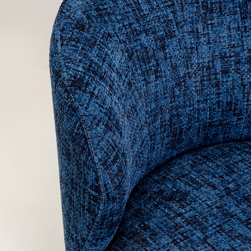 Swivel Armchair Ellie dark blue Kare Design