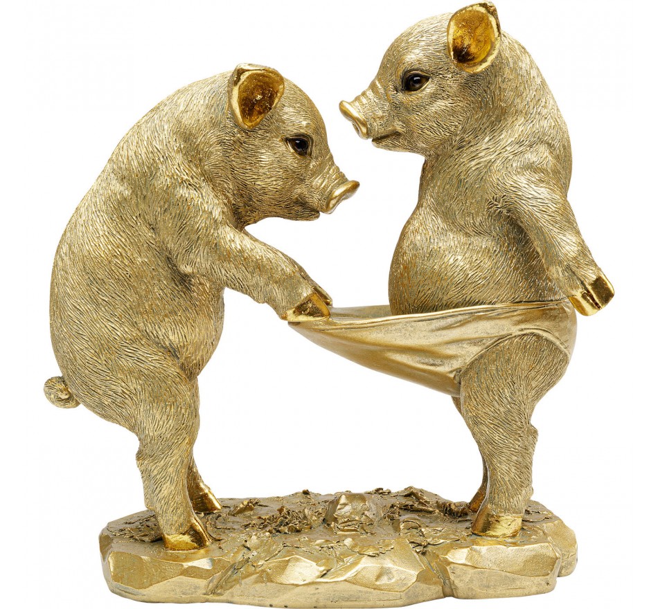 Deco curious pigs gold Kare Design Deco curious pigs gold Kare Design
