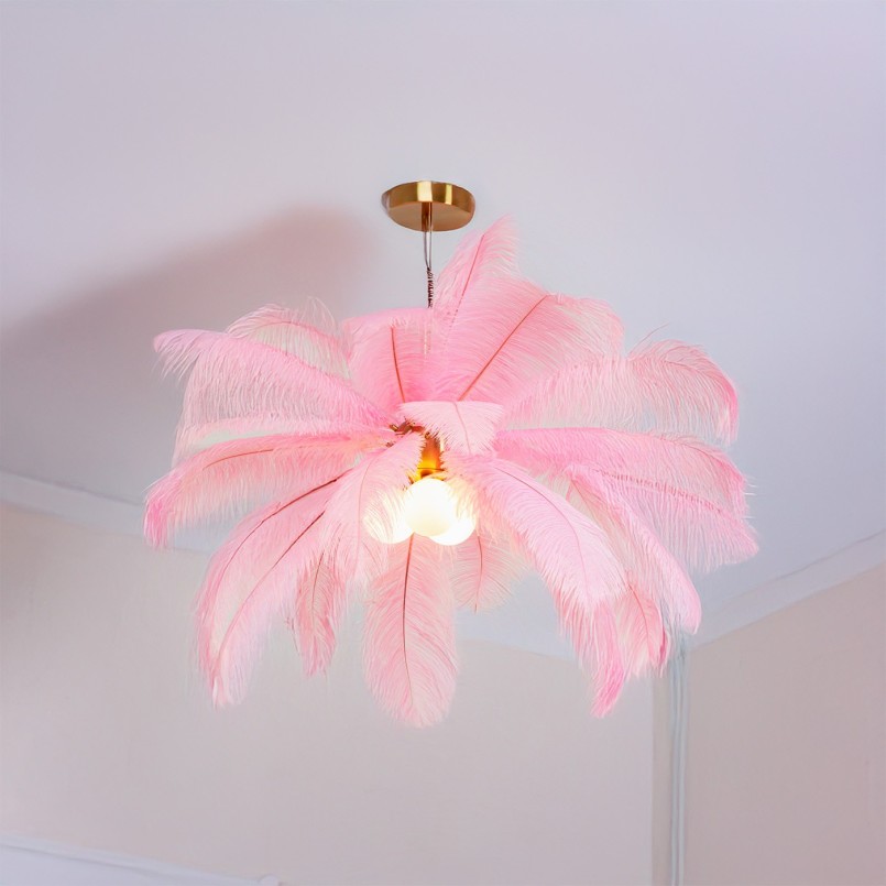 Suspension en plumes roses - Kare Design