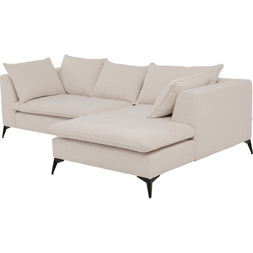 Canapé d'angle en tissu tressé beige - Jimmy - Kare Design