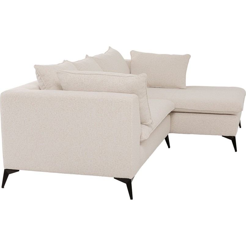 Canapé d'angle en tissu tressé beige - Jimmy - Kare Design