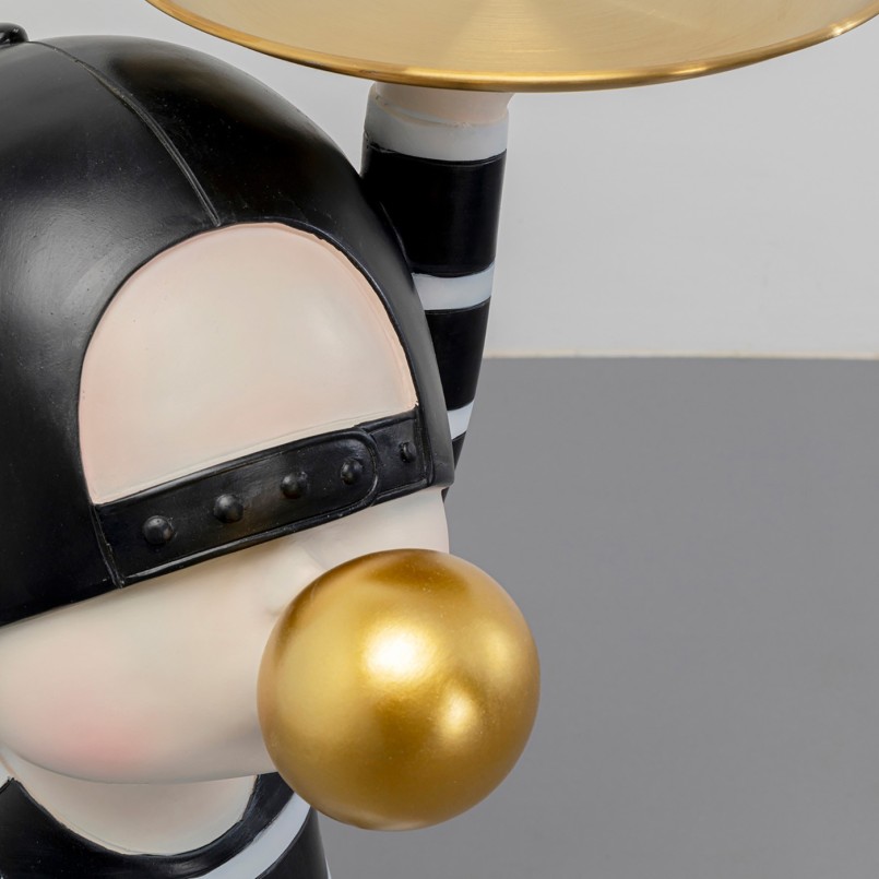 Chewing gum boy side table with gold top - Kare Design