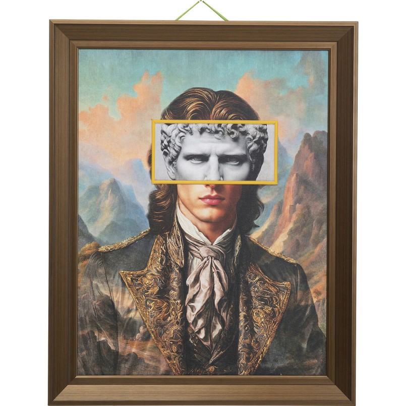 Tableau encadré LED Art Gentleman 80x100cm