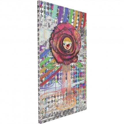 Tableau fille fleur 108x180cm Kare Design