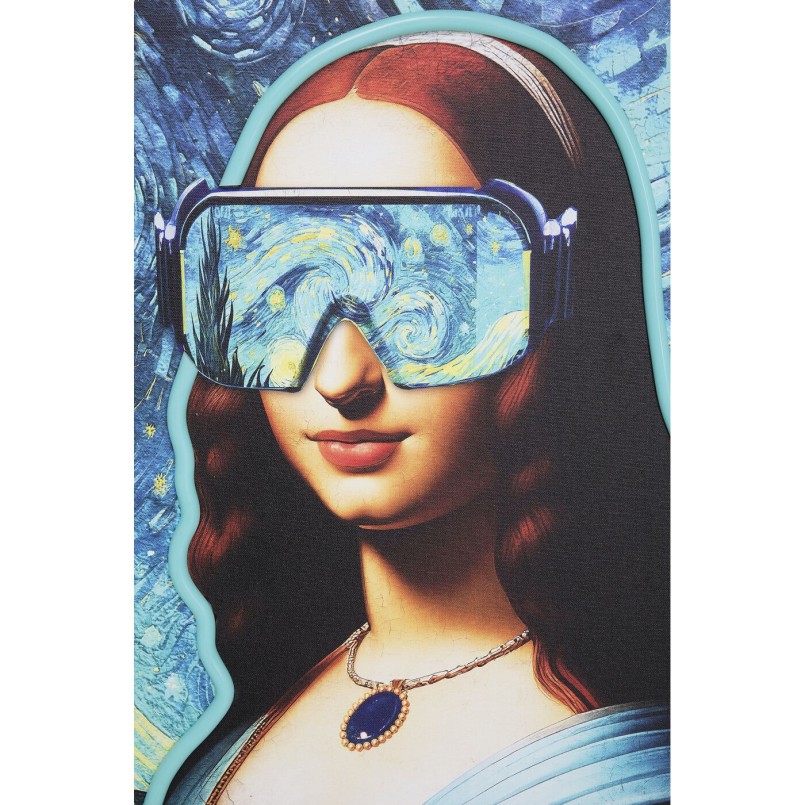 Tableau encadré LED Art Lady 80x100cm
