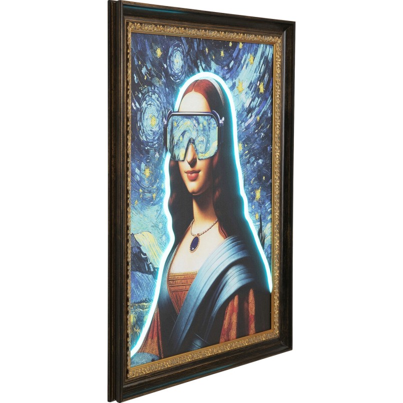 Tableau encadré LED Art Lady 80x100cm