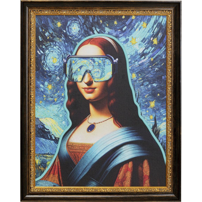 Tableau encadré LED Art Lady 80x100cm