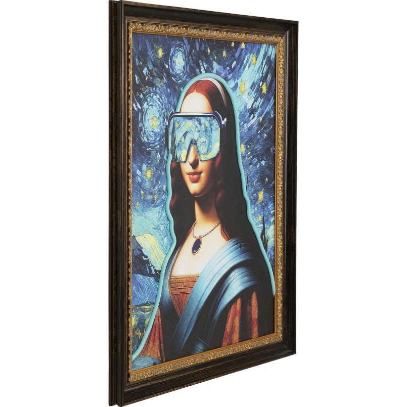 Tableau encadré LED Art Lady 80x100cm
