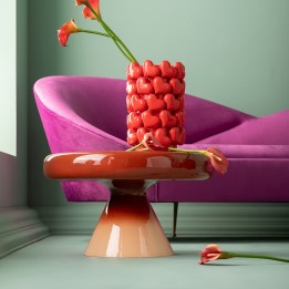 Table basse en acier dégradé de rouge - Rici - Kare Design