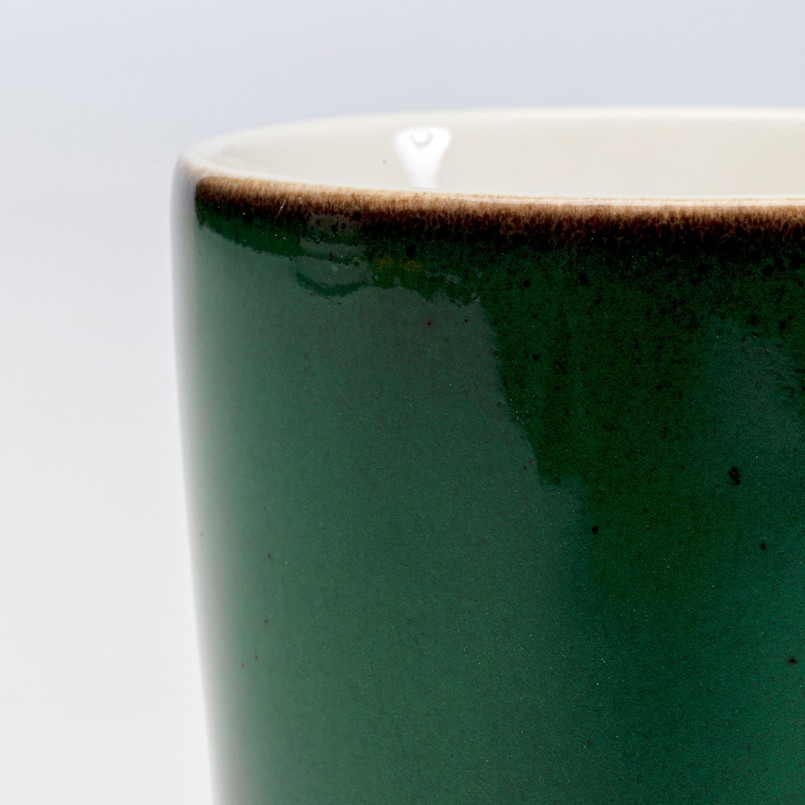 Green and white porcelain mugs - Colorino - Kare Design
