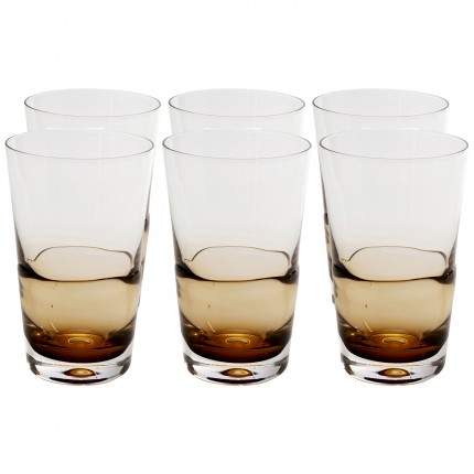 Verres à eau Mimi ambre set de 6 Kare Design Verres à eau Mimi ambre set de 6 Kare Design