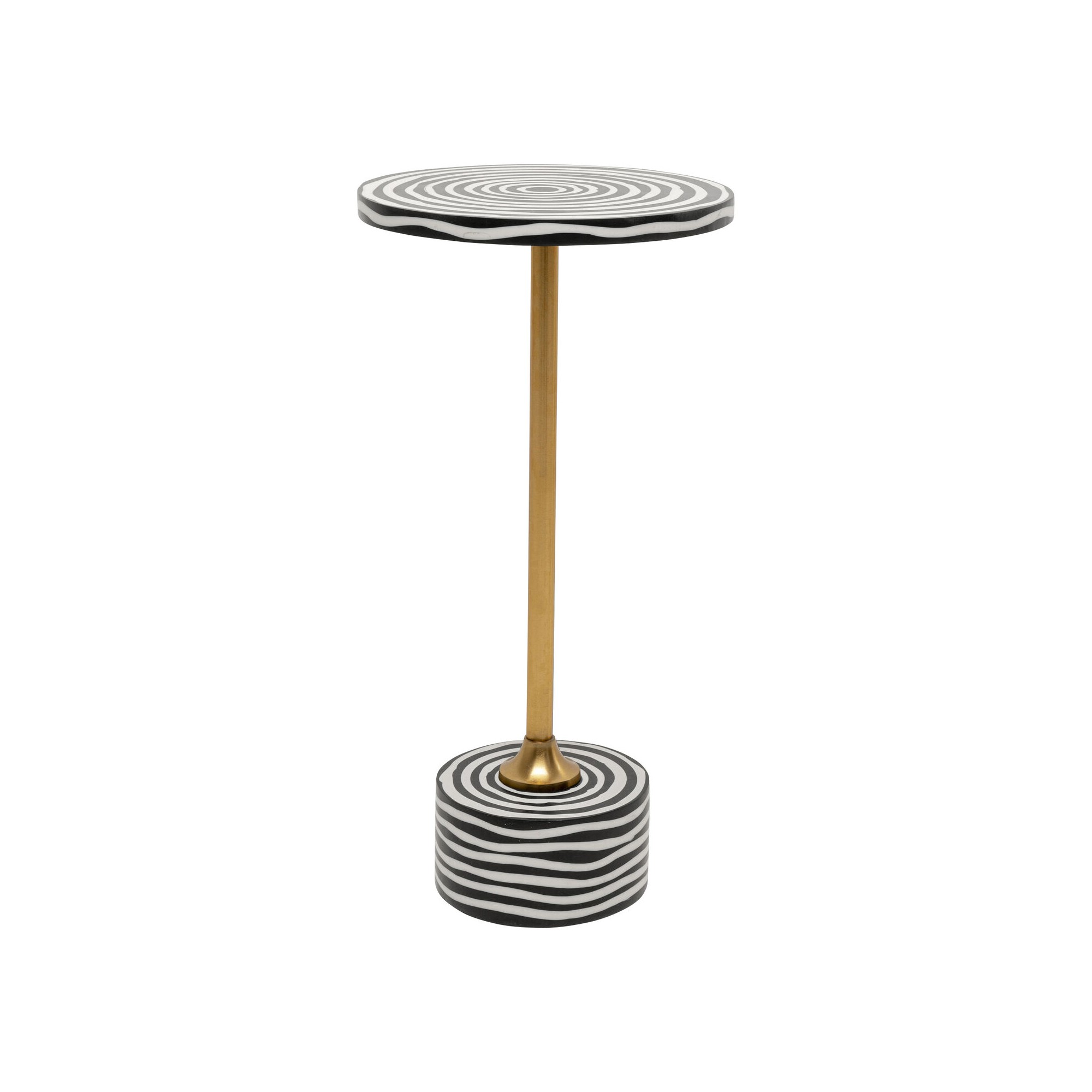 Table d'appoint Domero Swirl 25cm dorée Kare Design