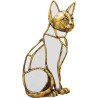 Déco murale dorée miroir en forme de chat - Kare Design