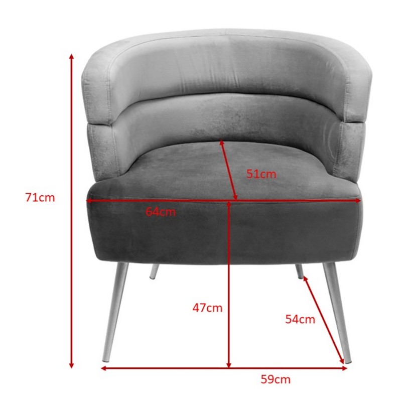 Fauteuil rétro velours crème - Sandwich - Kare Design