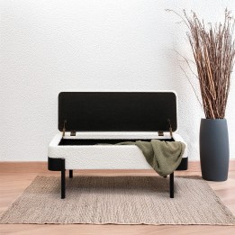 Banc-coffre blanc et noir - Angelo - Kare Design