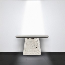 Console texturée chromée et noire - Caldera - Kare Design