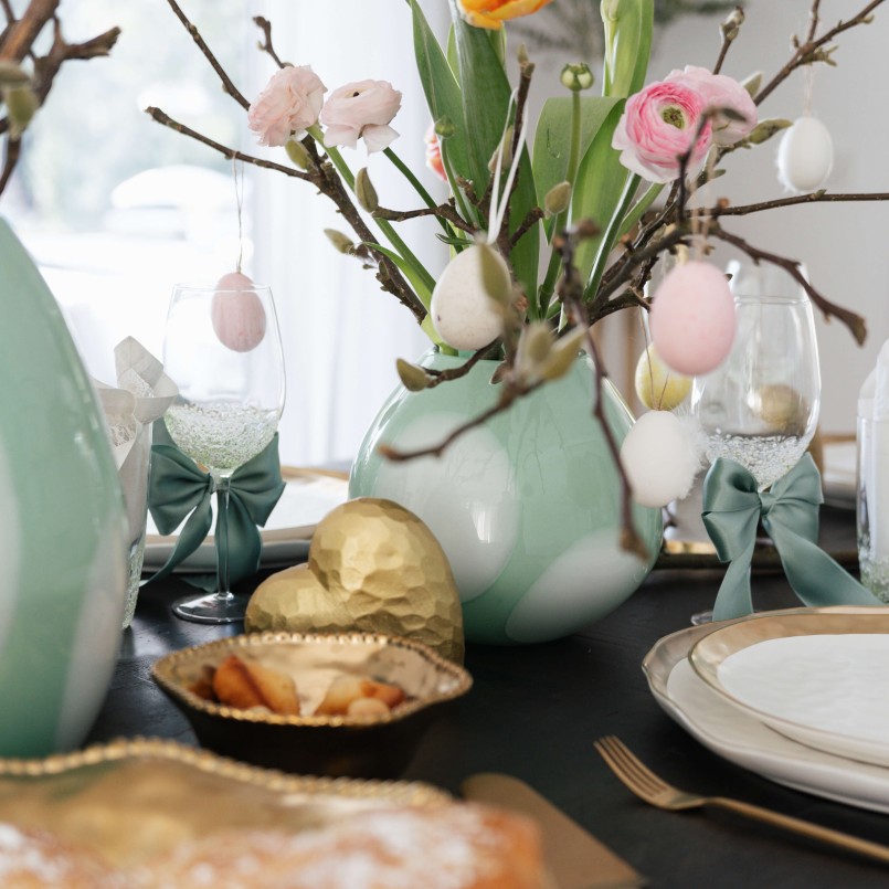 Vase en verre vert et blanc - Punti - Kare Design