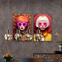 Framed Picture LED Fancy blonde 80x120cm Kare Design