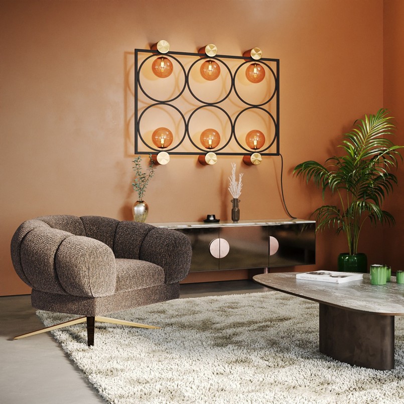 Meuble TV chic en grès et verre - Lunar - Kare Design