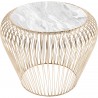 Table d'appoint Beam dorée marbre gris 43cm Kare Design