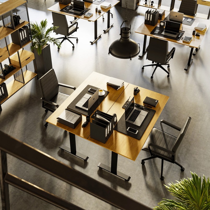 Bureau industriel en bois - Smart Symphony - Kare Design