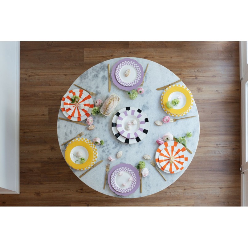 Assiette creuse Harlequin violet Ø23cm