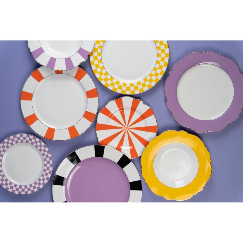 Assiette Harlequin violet Ø31cm