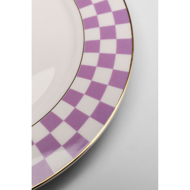 Assiette Harlequin violet Ø21cm