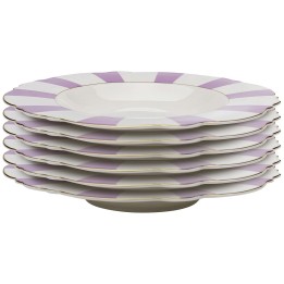 Assiettes creuses violettes et blanches - Harlequin - Kare Design