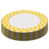 Assiettes en porcelaine jaune et blanche - Harlequin - Kare Design