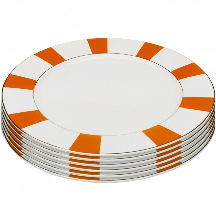 Assiettes Harlequin 27cm oranges set de 6 Kare Design Assiettes Harlequin 27cm oranges set de 6 Kare Design