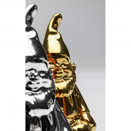 Salt and pepper shakers gnome gold and silver Kare Design