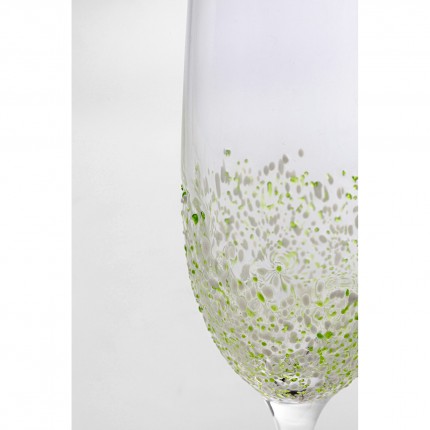 Flûtes à champagne Confetti verts set de 6 Kare Design