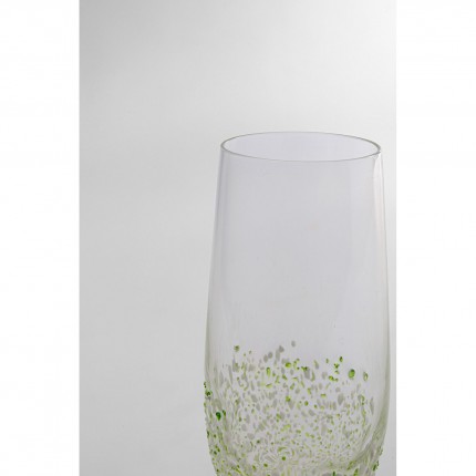 Flûtes à champagne Confetti vertes set de 6 Kare Design