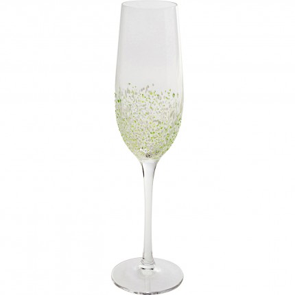 Flûtes à champagne Confetti verts set de 6 Kare Design