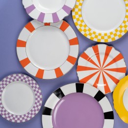 Plate Harlequin purple Ø31cm Kare Design