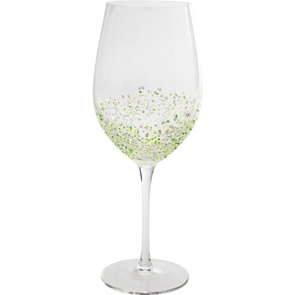 Verres à vin Confetti verts set de 4 Kare Design
