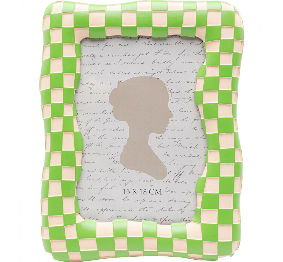 Picture Frame Checker 18x24cm green Kare Design Picture Frame Checker 18x24cm green Kare Design